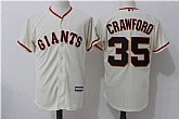 San Francisco Giants #35 Brandon Crawford Cream Alternate New Cool Base Jersey,baseball caps,new era cap wholesale,wholesale hats